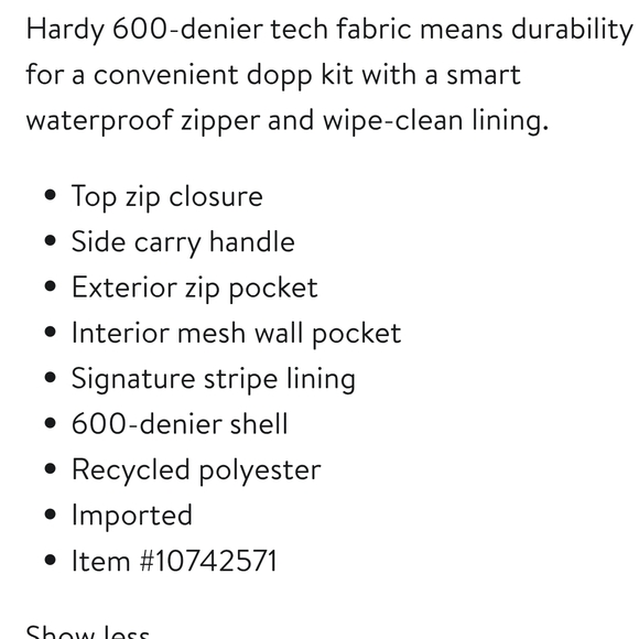 Herschel Supply Company Toiletry Bag. Dusty Rose color. NWOT. - Picture 11 of 11